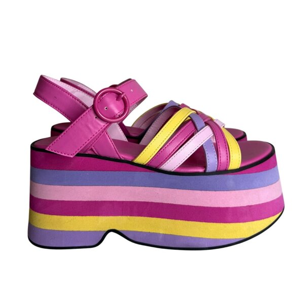 Dolls Kill Sugar Thrillz Friends Are Forever Platform Sandals 7M - Picture 3 of 6